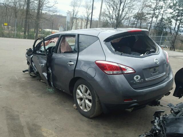 JN8AZ1MUXDW207144 - 2013 NISSAN MURANO S GRAY photo 3