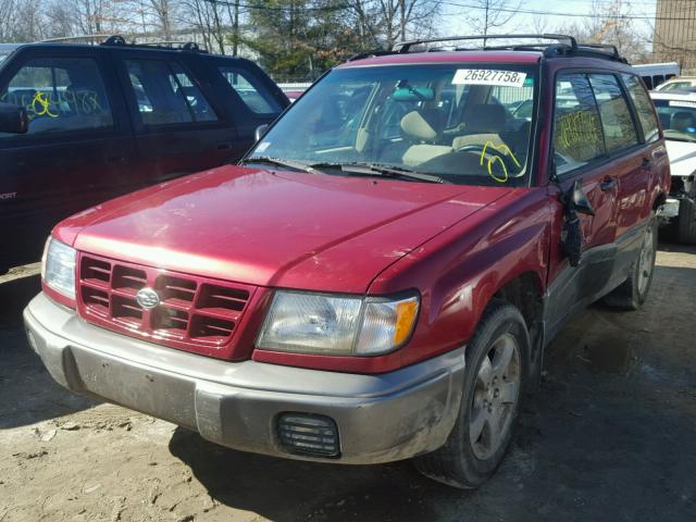 JF1SF6558XH744364 - 1999 SUBARU FORESTER S RED photo 2