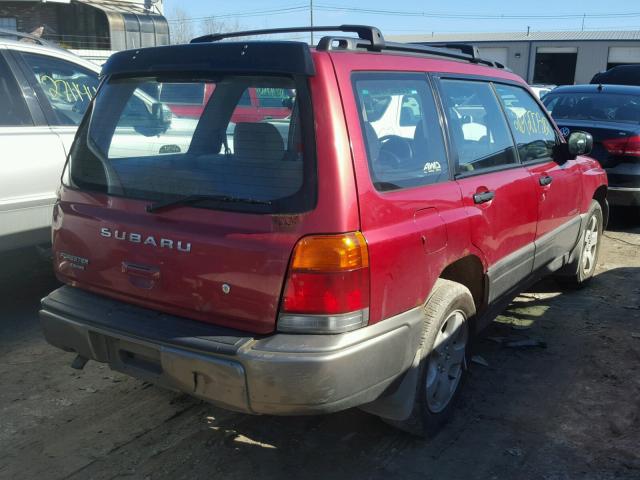 JF1SF6558XH744364 - 1999 SUBARU FORESTER S RED photo 4