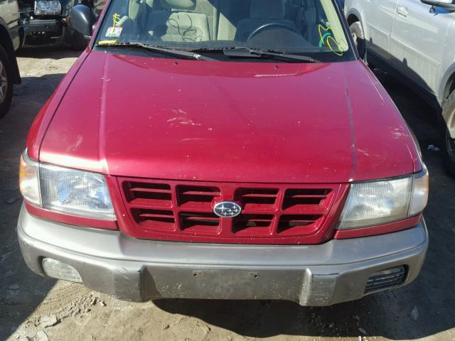 JF1SF6558XH744364 - 1999 SUBARU FORESTER S RED photo 7