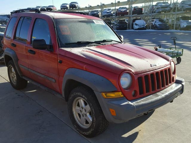 1J4GL48K05W521852 - 2005 JEEP LIBERTY SP RED photo 1