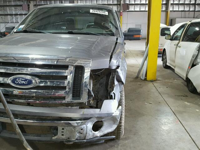 1FTFW1EV5AFB76852 - 2010 FORD F150 SUPER GRAY photo 9