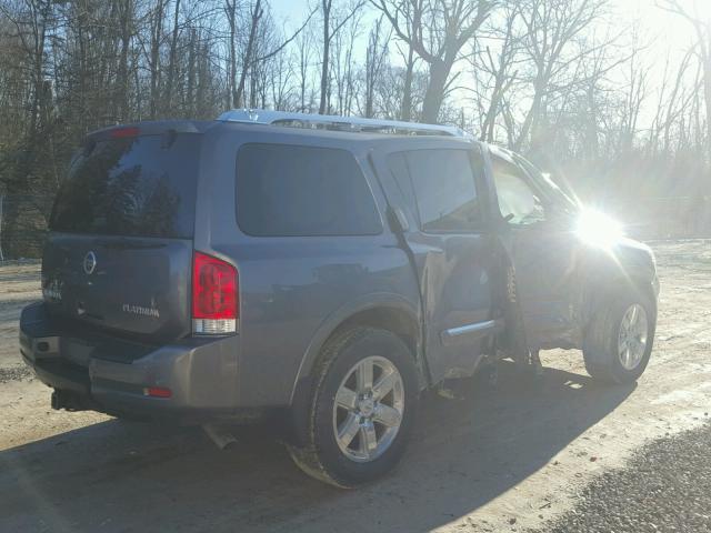 5N1AA0NE3DN611019 - 2013 NISSAN ARMADA PLA GRAY photo 4