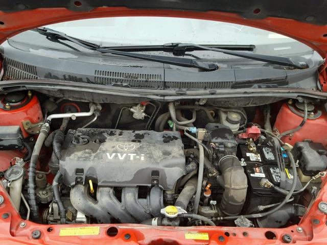 JTKKT624X50098800 - 2005 TOYOTA SCION XA RED photo 7