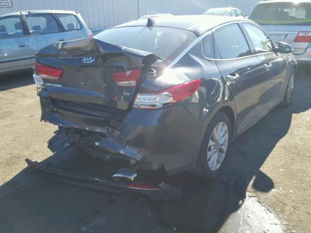 5XXGU4L34HG123486 - 2017 KIA OPTIMA EX GRAY photo 4