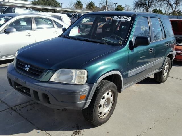 JHLRD2849YC011929 - 2000 HONDA CR-V LX GREEN photo 2