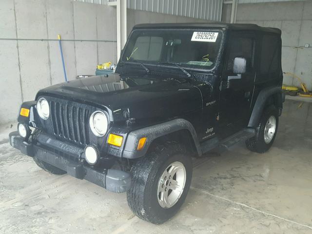 1J4FA49S84P715229 - 2004 JEEP WRANGLER / BLACK photo 2