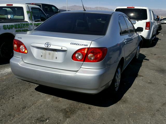 1NXBR32E08Z974876 - 2008 TOYOTA COROLLA CE SILVER photo 4