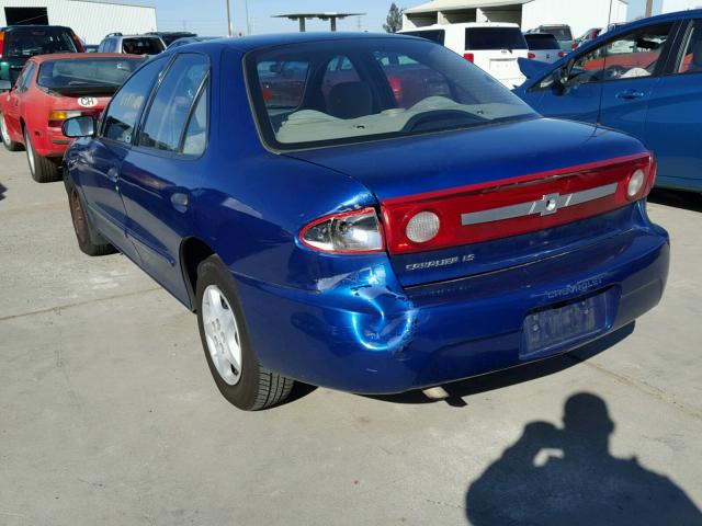 1G1JF52F937136603 - 2003 CHEVROLET CAVALIER L BLUE photo 3