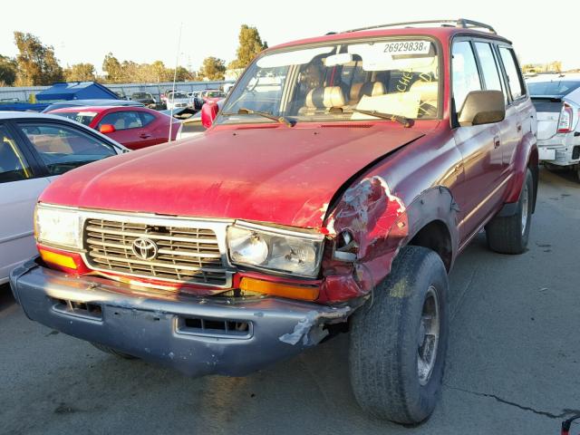 JT3HJ85J0T0126190 - 1996 TOYOTA LAND CRUIS RED photo 2