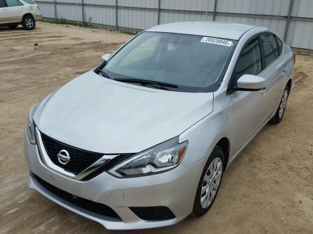 3N1AB7AP4GL644913 - 2016 NISSAN SENTRA S SILVER photo 2