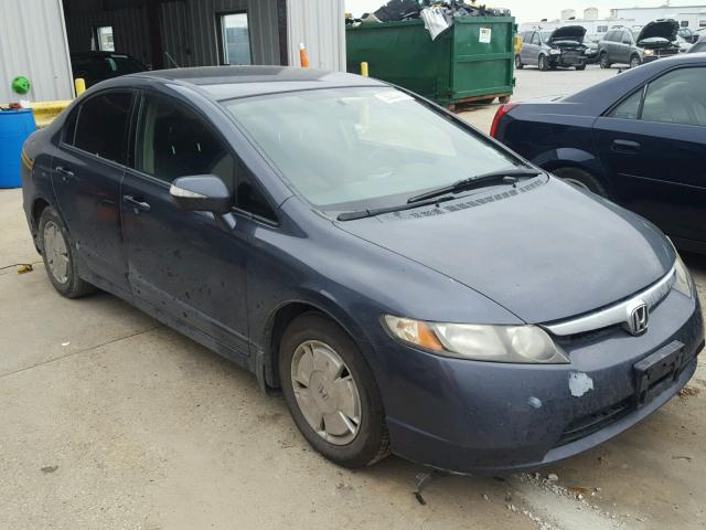 JHMFA36257S013079 - 2007 HONDA CIVIC HYBR BLUE photo 1