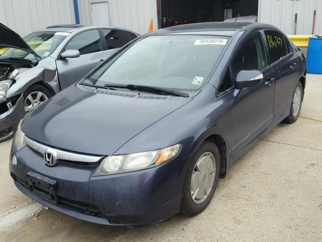 JHMFA36257S013079 - 2007 HONDA CIVIC HYBR BLUE photo 2