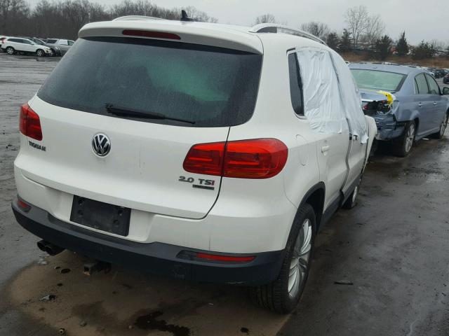 WVGBV7AX6CW545762 - 2012 VOLKSWAGEN TIGUAN S WHITE photo 4