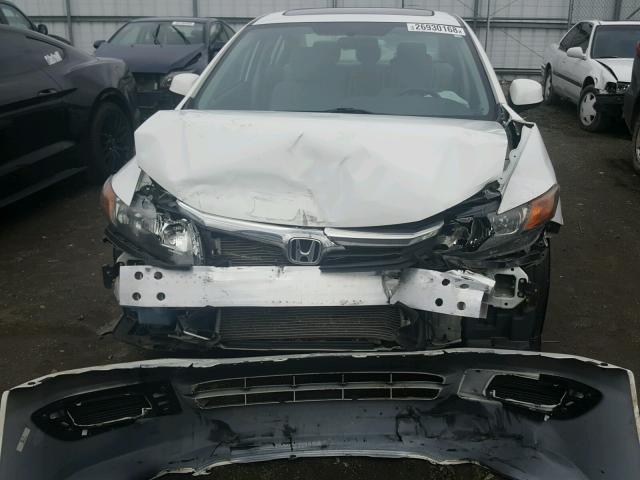 2HGFB2F84CH546282 - 2012 HONDA CIVIC EX WHITE photo 9