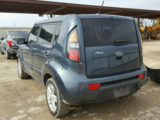 KNDJT2A26B7271999 - 2011 KIA SOUL + BLUE photo 3