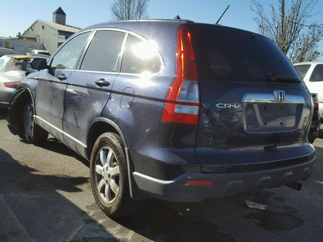 JHLRE38757C050299 - 2007 HONDA CR-V EXL BLUE photo 3