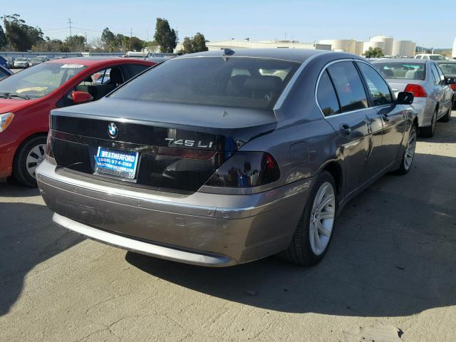 WBAGN63493DR08748 - 2003 BMW 745 LI GRAY photo 4