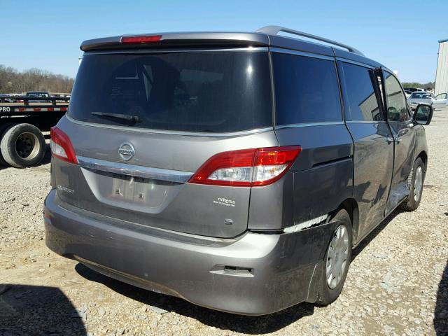 JN8AE2KP5C9050098 - 2012 NISSAN QUEST S GRAY photo 4