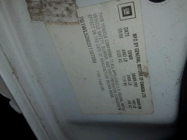 2G1WL52M2V1107389 - 1997 CHEVROLET LUMINA BAS თეთრი ფოტო 10