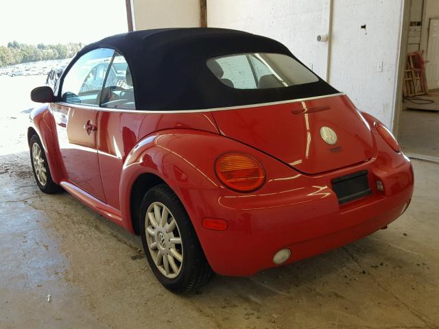 3VWBM31Y15M313756 - 2005 VOLKSWAGEN NEW BEETLE RED photo 3