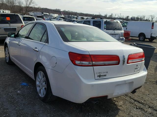 3LNDL2L36CR819850 - 2012 LINCOLN MKZ HYBRID WHITE photo 3