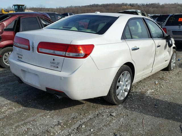 3LNDL2L36CR819850 - 2012 LINCOLN MKZ HYBRID WHITE photo 4