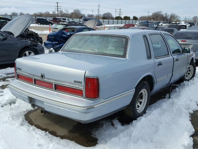 1LNLM81W9VY741206 - 1997 LINCOLN TOWN CAR E BLUE photo 4