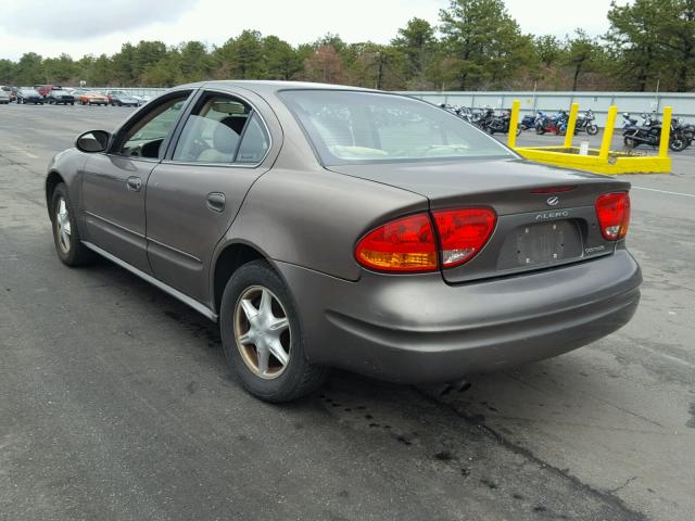 1G3NL52E31C170520 - 2001 OLDSMOBILE ALERO GL BROWN photo 3