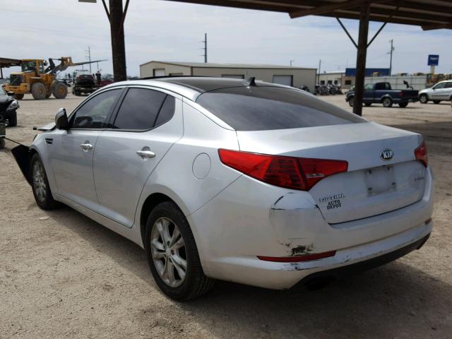 5XXGN4A74DG103834 - 2013 KIA OPTIMA EX SILVER photo 3