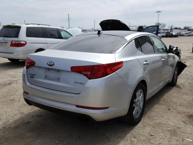 5XXGN4A74DG103834 - 2013 KIA OPTIMA EX SILVER photo 4