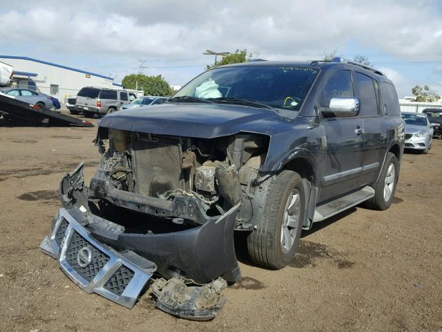 5N1AA0ND1AN609899 - 2010 NISSAN ARMADA SE CHARCOAL photo 2