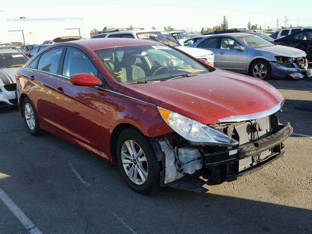 5NPEB4AC2EH939418 - 2014 HYUNDAI SONATA GLS RED photo 1