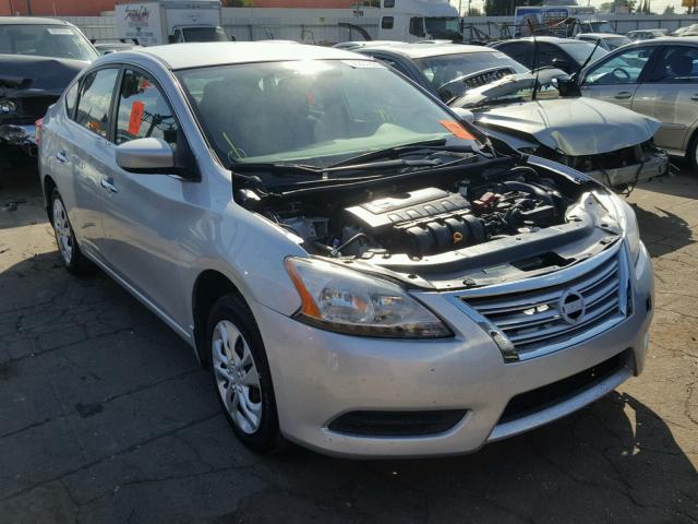 3N1AB7AP6EL697156 - 2014 NISSAN SENTRA S SILVER photo 1