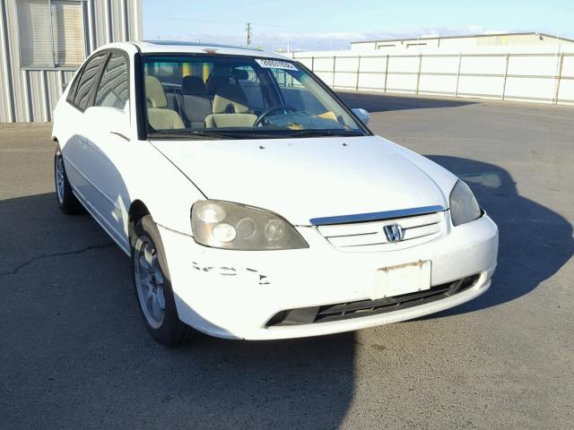 2HGES26883H503866 - 2003 HONDA CIVIC EX WHITE photo 1