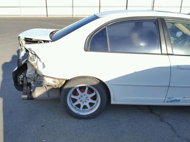 2HGES26883H503866 - 2003 HONDA CIVIC EX WHITE photo 9