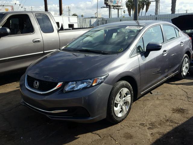 19XFB2F56FE295673 - 2015 HONDA CIVIC LX GRAY photo 2