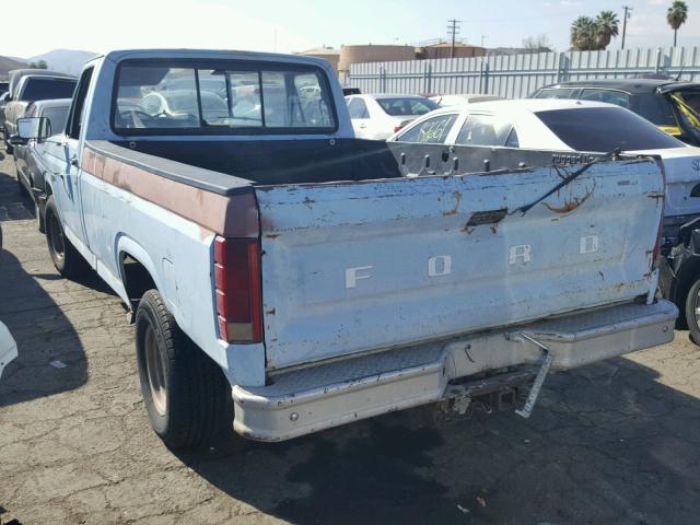 1FTDF15Y8EPA32231 - 1984 FORD F150 BLUE photo 3