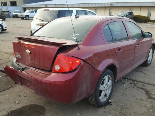 1G1AT58H997195306 - 2009 CHEVROLET COBALT LT MAROON photo 4