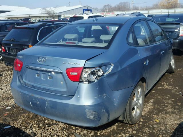 KMHDU46DX7U225600 - 2007 HYUNDAI ELANTRA GL BLUE photo 4