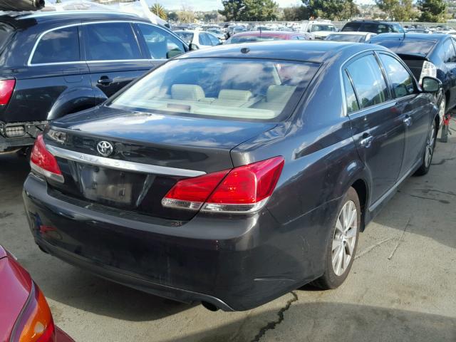 4T1BK3DBXBU391052 - 2011 TOYOTA AVALON BAS BLACK photo 4