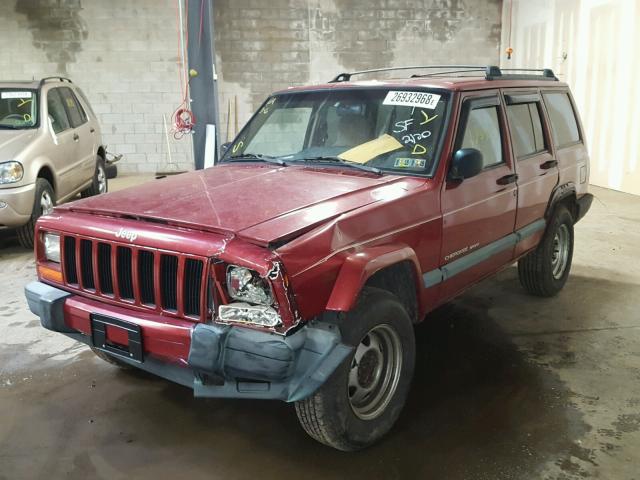 1J4FF68S9XL587688 - 1999 JEEP CHEROKEE S MAROON photo 2