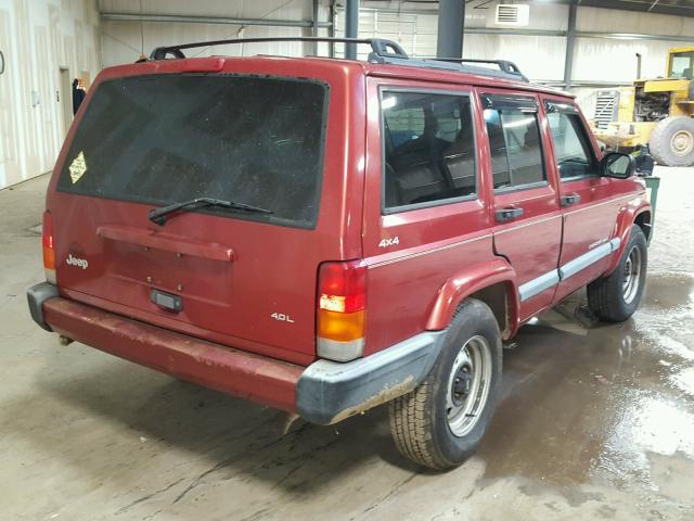 1J4FF68S9XL587688 - 1999 JEEP CHEROKEE S MAROON photo 4