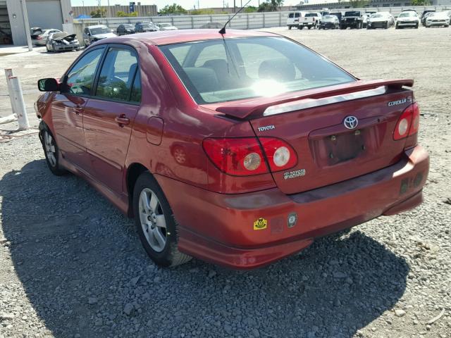 1NXBR32E38Z044728 - 2008 TOYOTA COROLLA CE RED photo 3