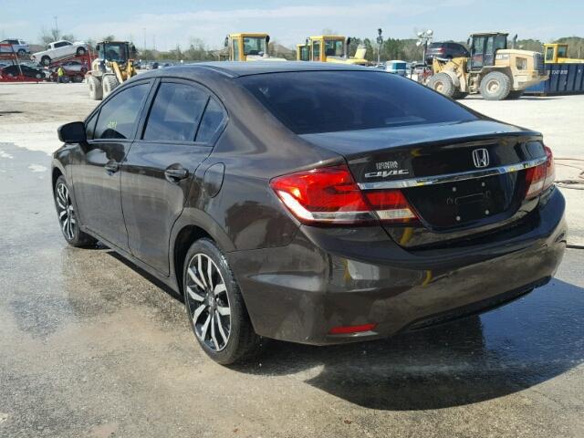 2HGFB2F96EH544383 - 2014 HONDA CIVIC EXL 棕色 照片 3