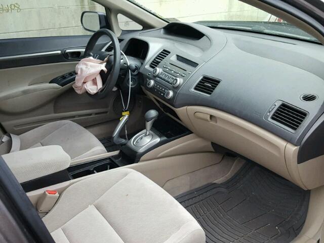 1HGFA168X9L013068 - 2009 HONDA CIVIC EX ნაცრისფერი ფოტო 5