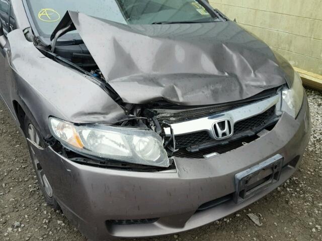 1HGFA168X9L013068 - 2009 HONDA CIVIC EX GRAY photo 9