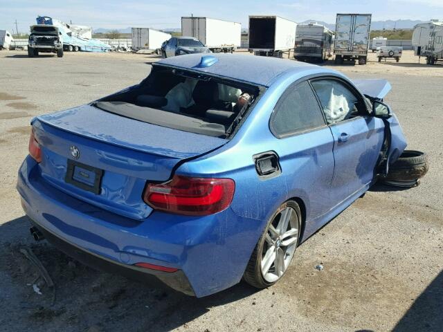 WBA1F5C51EV255478 - 2014 BMW 228 I BLUE photo 4