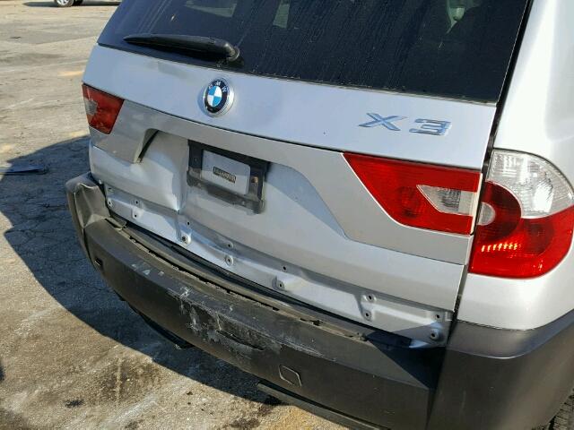 WBXPA934X5WD22010 - 2005 BMW X3 3.0I GRAY photo 9