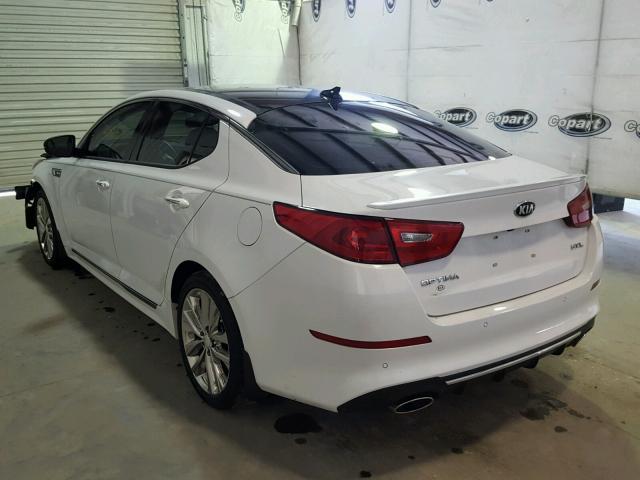 5XXGR4A65EG280969 - 2014 KIA OPTIMA SX WHITE photo 3